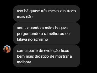 Mensagem real de fonoaudióloga pelo Instagram